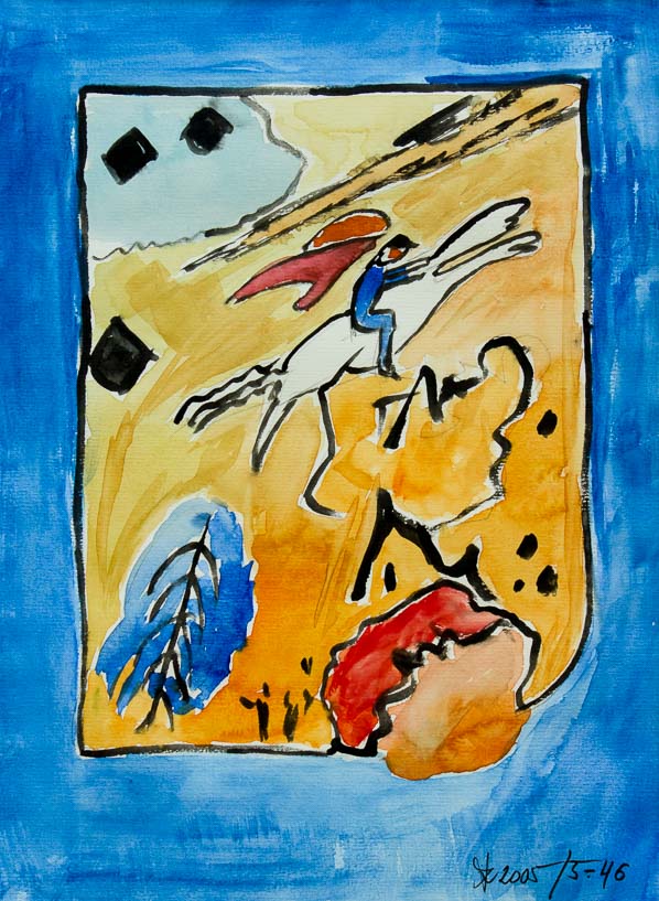 46 Studie nach Wassily Kandinsky IV. (DerReiter)